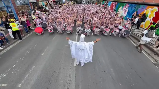 Video thumbnail for UK: Notting Hill Carnival kicks off in London, celebrates 60th anniversary.