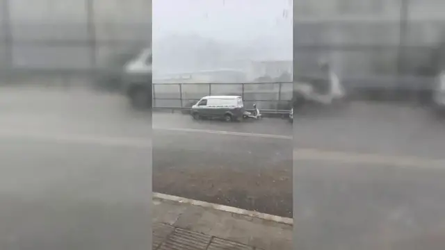 Video thumbnail for China: Hail, convective weather batter Chinese cities.