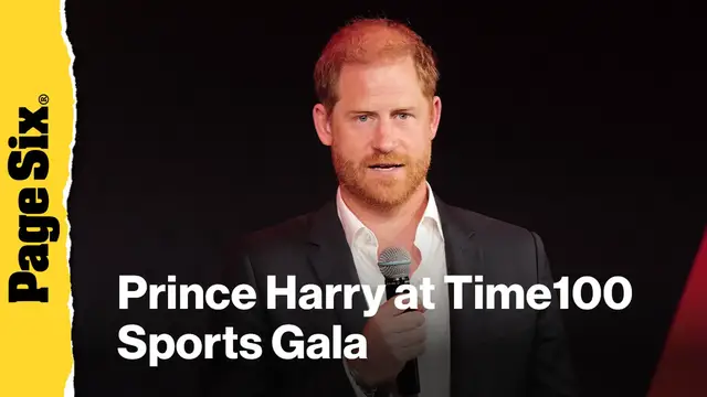 Video thumbnail for Prince Harry speaks at the Time100 Sports Gala in New York City