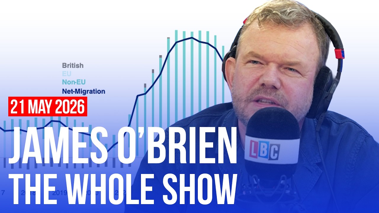 Video thumbnail for Thick racists are furious about falling immigration | James O’Brien - The Whole Show