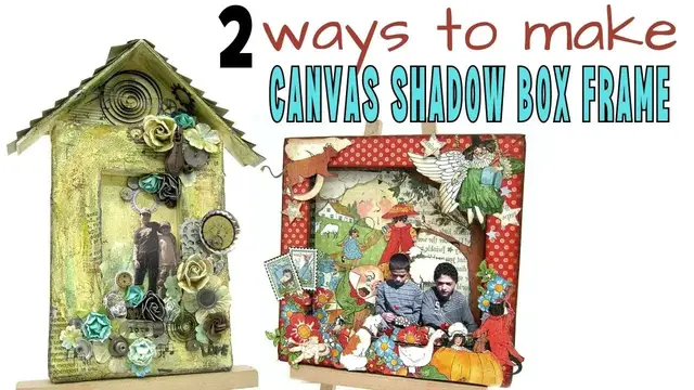 Video thumbnail for 2 Ways to Make Canvas Shadow Box Frame