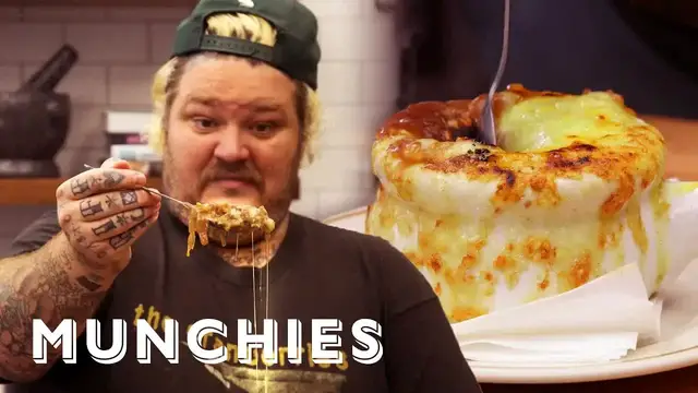 'Video thumbnail for Matty Matheson Makes French Onion Soup with Six Types of Onion'