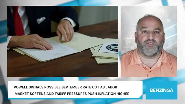 'Video thumbnail for Powell Signals Possible September Rate Cut As Labor Market Softens And Tariff Pressures Push Inflation Higher'