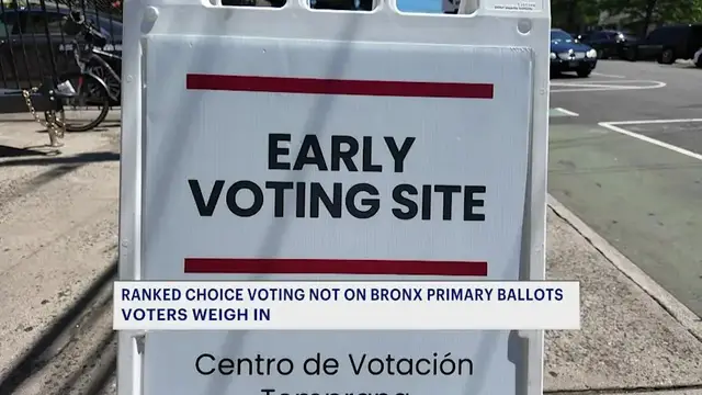 Video thumbnail for Ranked choice voting not on Bronx primary ballots, voters weigh in