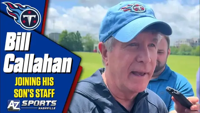 Video thumbnail for Titans OL Coach Bill Callahan discusses "no brainer" decision to join his son's staff
