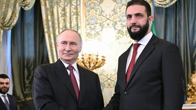 'Video thumbnail for Syria seeks to ‘redefine’ Russia ties, al-Sharaa tells Putin in Moscow'