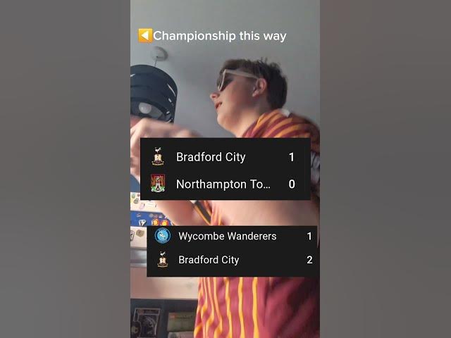 Video thumbnail for I think we're in league one next season #bradfordcity #championship #leagueone #subscribe #stevenage
