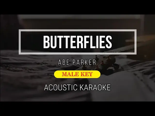 Video thumbnail for Butterflies ( Karaoke Male Key ) - Abe Parker - Instrumental Karaoke