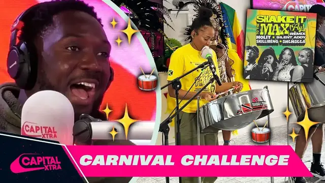'Video thumbnail for Robert Bruce & Shayna Marie take on Moliy's 'Shake it to the Max' on the Steel Pan | Capital XTRA'