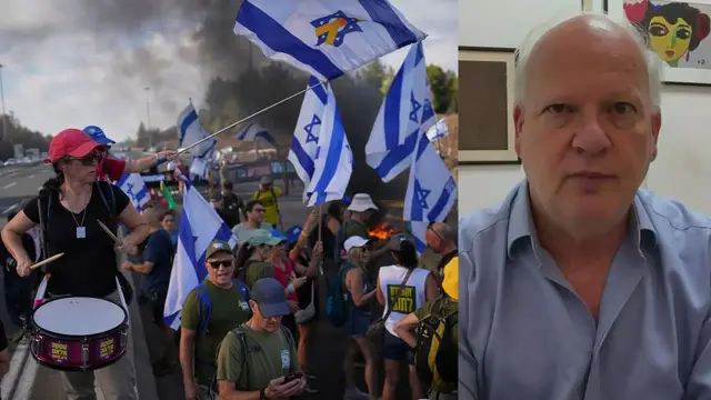 'Video thumbnail for Families of Israeli captives lead nationwide strike, urging Gaza ceasefire and release deal'