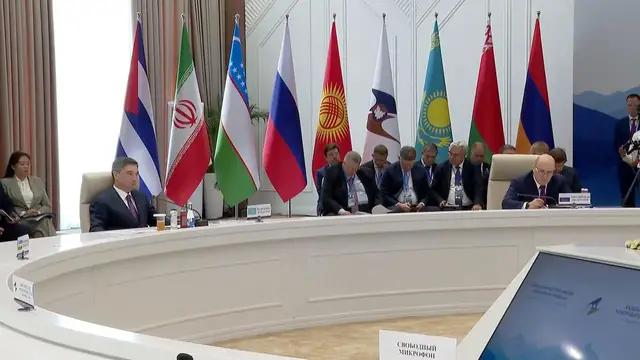 Video thumbnail for Kyrgyzstan: EAEU premiers meet in Kyrgyzstan to strengthen economic cooperation.