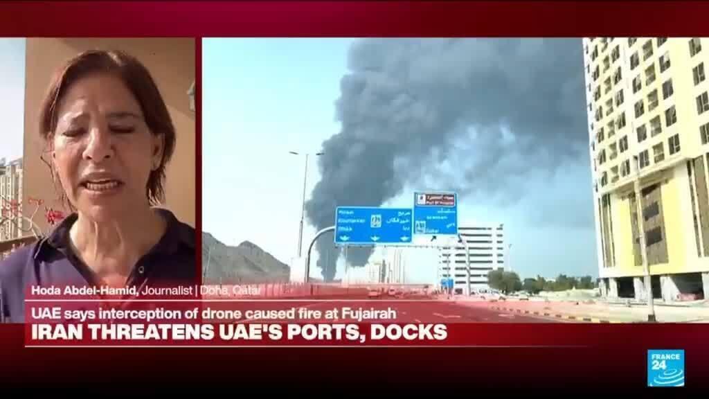 Video thumbnail for Iran threatens United Arab Emirate's ports and docks