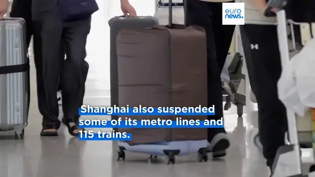 Video thumbnail for Hundreds more flights cancelled as Tropical Storm Dolphin causes flooding in eastern China
