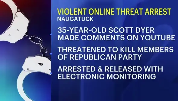 Video thumbnail for Violent threats against Republicans lead to federal charges against a Naugatuck man