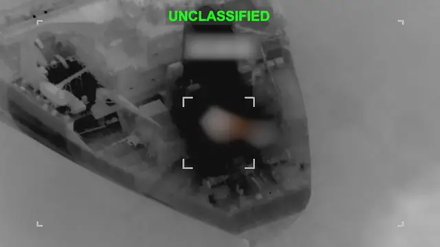 Video thumbnail for Iran: U.S. Missiles Disable Oil Tanker Heading Toward Iran.