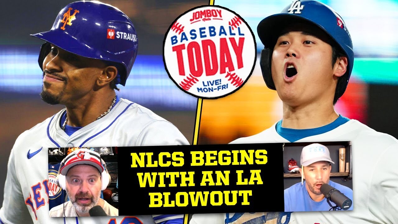 Video thumbnail for Dodgers BLOW OUT Mets in NLCS game one + ALCS begins | Baseball Today
