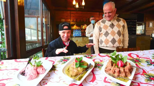 Video thumbnail for Extreme LEBANESE FOOD in Jezzine!! Kibbeh Naaye + Attractions | Lebanon