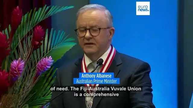 Video thumbnail for Australia and Fiji seal mutual defence pact in push to counter China in Pacific