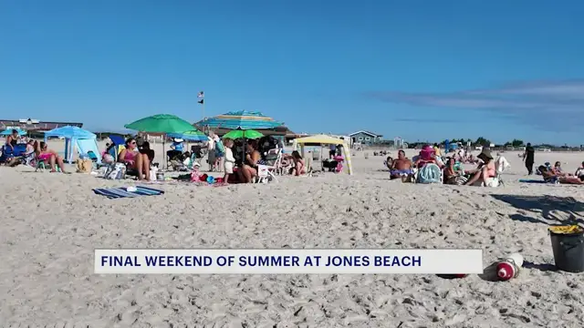 Video thumbnail for Long Islanders soak up final weekend of summer at Jones Beach