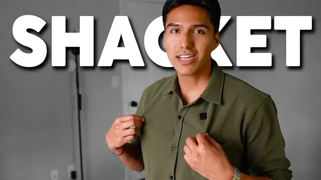 Video thumbnail for Coofandy Long Sleeve Shacket Test Fit