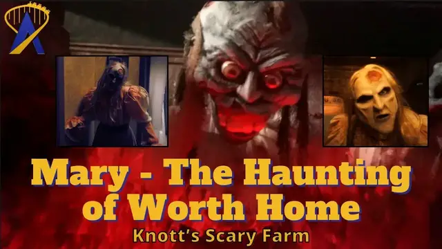 'Video thumbnail for Mary: The Haunting of Worth Home - Knott's Scary Farm 2025 New Maze'