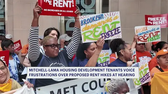 Video thumbnail for Mitchell-Lama tenants, council members question proposed rent hikes amid ongoing building issues