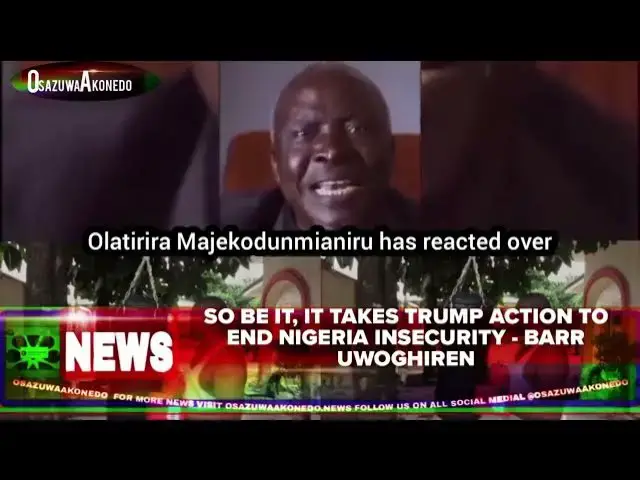 Video thumbnail for So Be It, It Takes Trump Action To End Nigeria Insecurity   Barr Uwoghiren