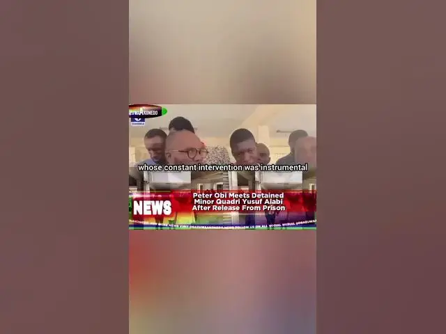 Video thumbnail for Peter Obi Meets Detained Minor Quadri Yusuf Alabi After Release From Prison