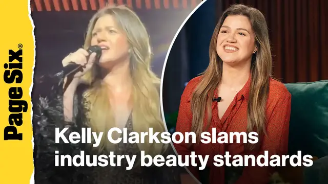 Video thumbnail for Kelly Clarkson slams entertainment industry's beauty standards