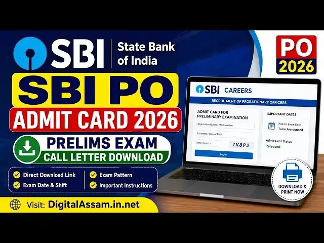 Video thumbnail for SBI PO Prelims Admit Card 2026 Out | Download Hall Ticket Now