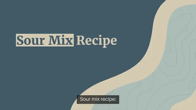 Video thumbnail for Sour mix recipe