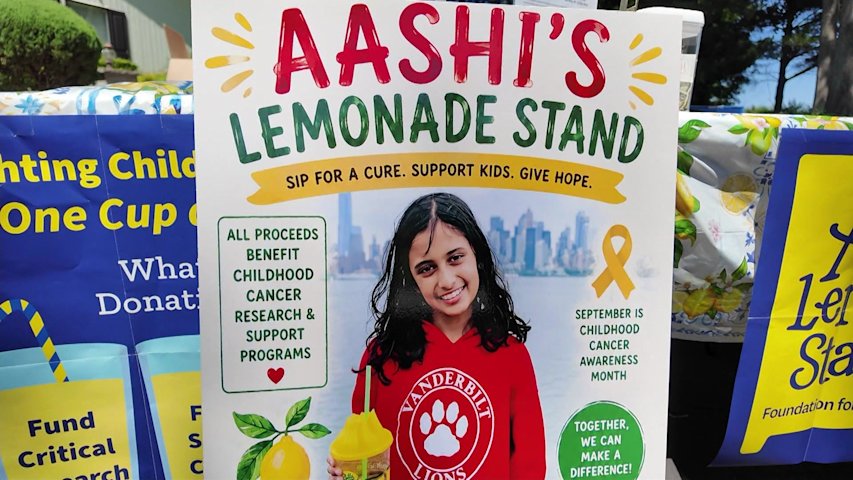 Video thumbnail for Local lemonade stand raises money for childhood cancer research
