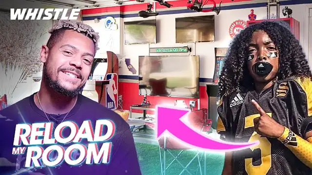 Video thumbnail for 14-Year-Old QB Prodigy SURPRISED With INSANE Football Gaming & Workout Room!