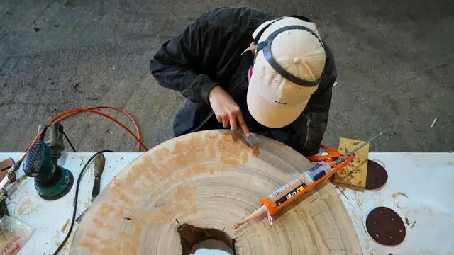 'Video thumbnail for Hong Kong designers upcycle typhoon-felled trees into sustainable furniture'