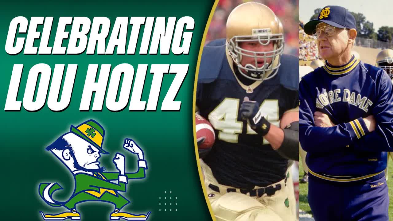 Video thumbnail for Notre Dame Fighting Irish - A to Z Sports : Remembering Lou Holtz: A Player's Perspective