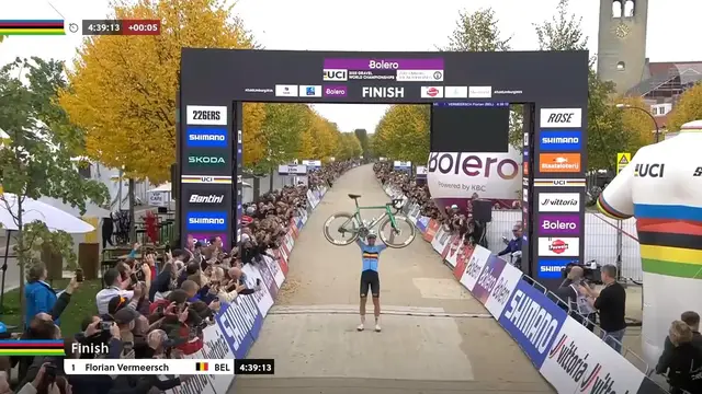 'Video thumbnail for Florian Vermeersch takes gold at UCI Gravel World Championships in Netherlands'