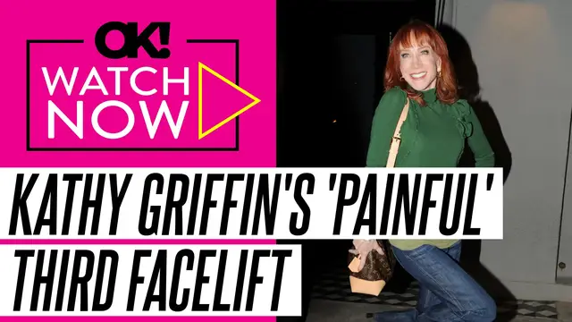 'Video thumbnail for Kathy Griffin Details 'Painful' Third Facelift, Reveals Doctor Took Fat From Her Thigh to Fill Out Her Cheeks:'