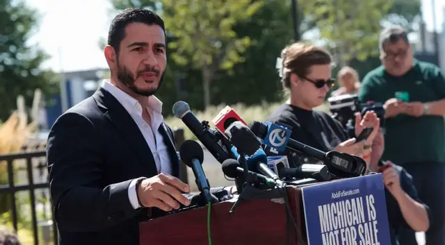 Video thumbnail for Abdul El-Sayed wins Michigan Democratic primary for Senate in blow to AIPAC