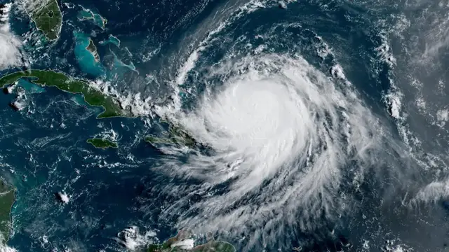 'Video thumbnail for Hurricane Erin restrengthens as it lashes Caribbean with rain'
