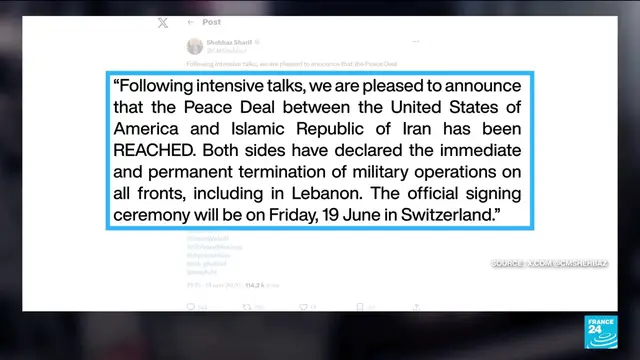 Video thumbnail for US, Iran reach preliminary agreement to end war