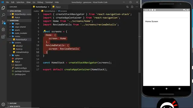 Video thumbnail for React Native Tutorial  #21 - Navigating Around