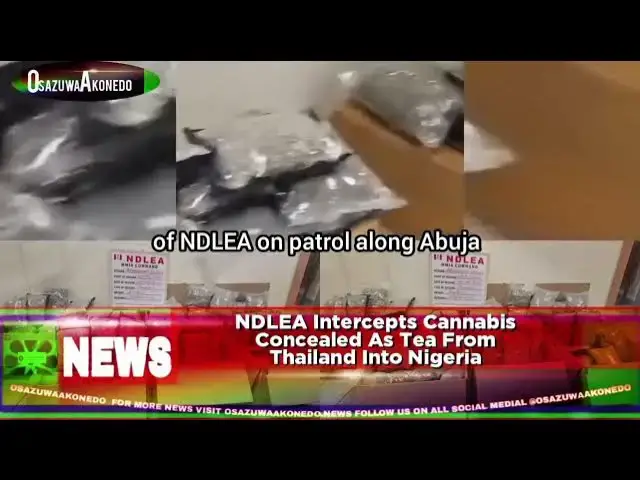 'Video thumbnail for NDLEA Intercepts Cannabis Concealed As Tea From Thailand Into Nigeria'