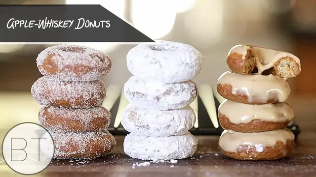 'Video thumbnail for Apple-Whiskey Donuts (Vegan)'