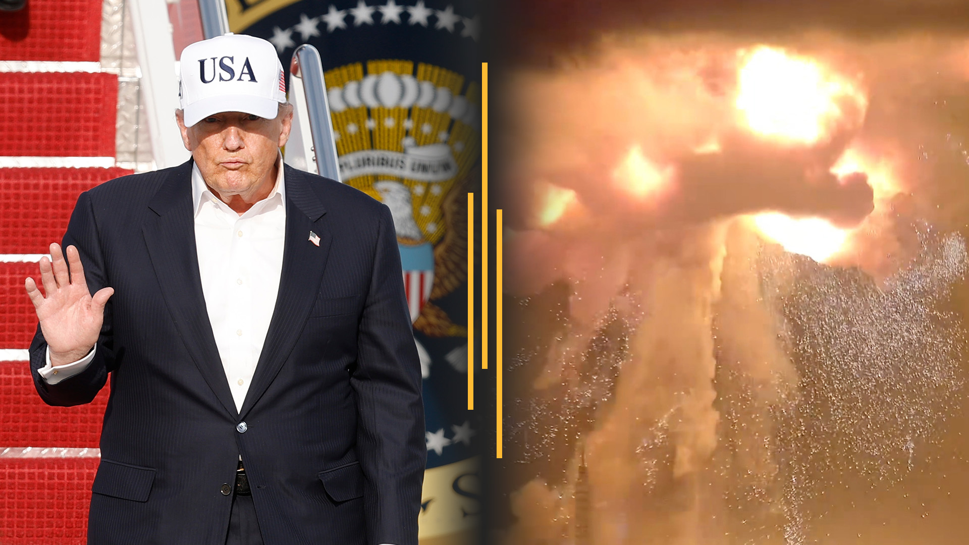 Video thumbnail for Iran deal awaits Trump’s signature; Blue Origin’s New Glenn rocket explodes on pad