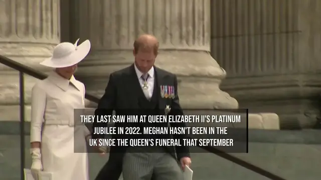 Video thumbnail for Meghan, Duchess of Sussex to join Prince Harry in UK with their children.