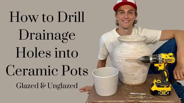 Video thumbnail for How to Drill Drainage Holes into Ceramic Pots - Glazed & Unglazed