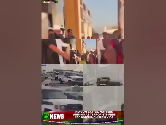 Video thumbnail for No Gun Battle, Matters Arising As Terrorists Free 230 Nigeria Church Kids