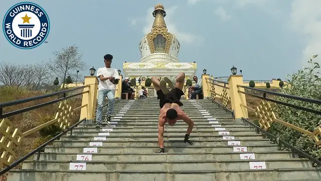 Video thumbnail for Hari Chandra Giri's Hand-Walking World Records