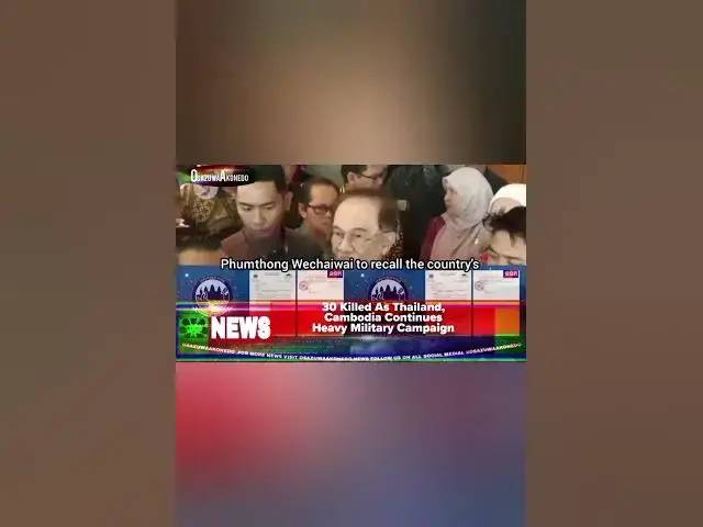 Video thumbnail for 30 Killed As Thailand, Cambodia Continues Heavy Military Campaign