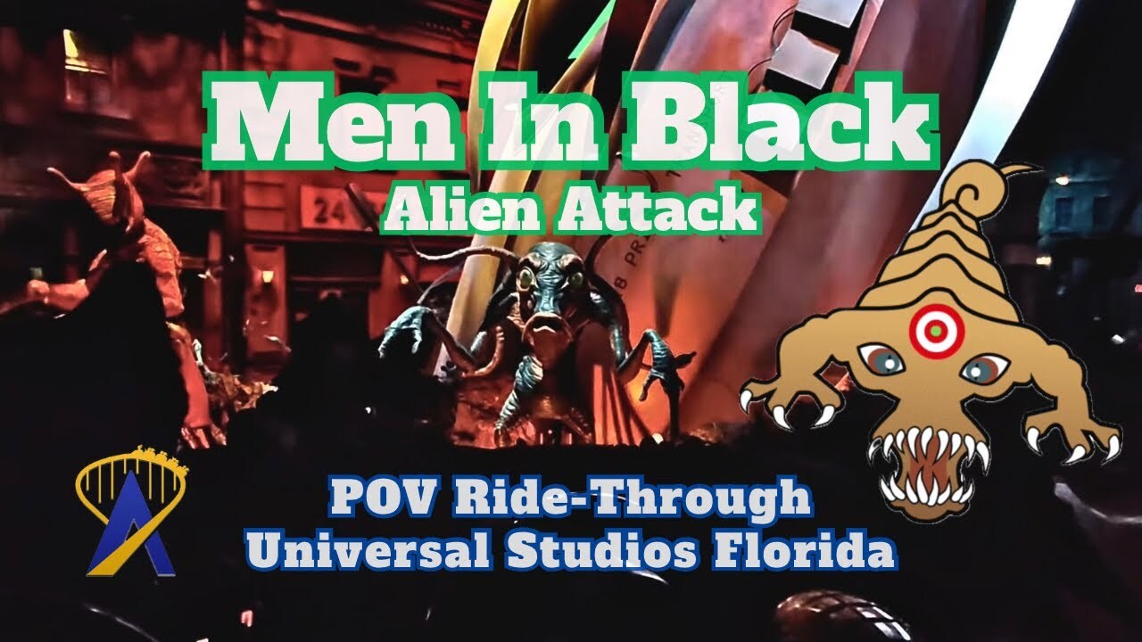 Video thumbnail for Men In Black: Alien Attack - POV Ride-Through from Universal Studios Florida